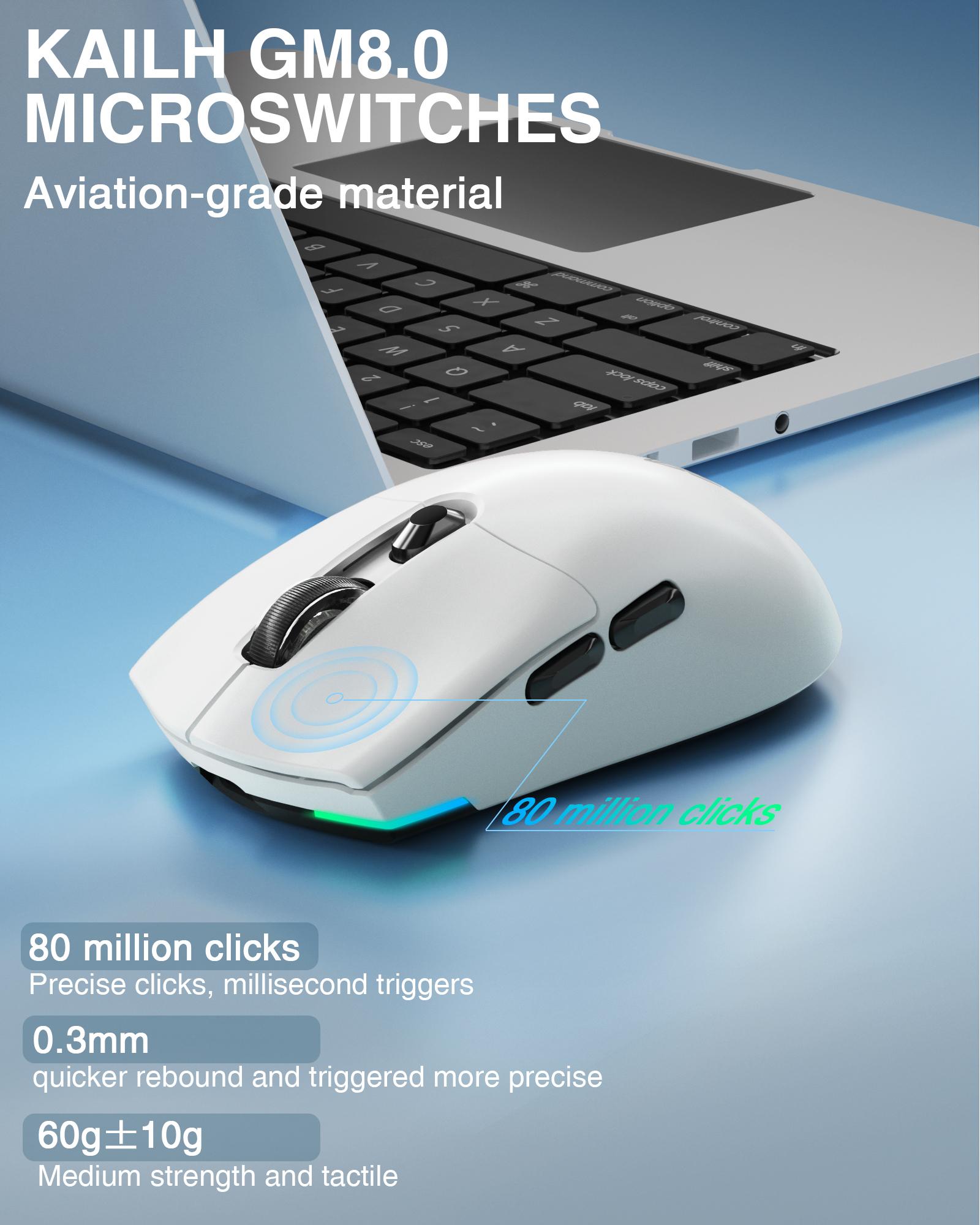 Aula X Solakaka SM800 Ultra-Lightweight Wireless Gaming Mouse, 26K DPI,58g Lightweight , Tri Mode Type-C Wired/BT/2.4GHz Wireless Mouse,Programmable Buttons,Compatible with PC/Mac/Laptop,Black Ergonomic Optical Sensor  Christmas gifts