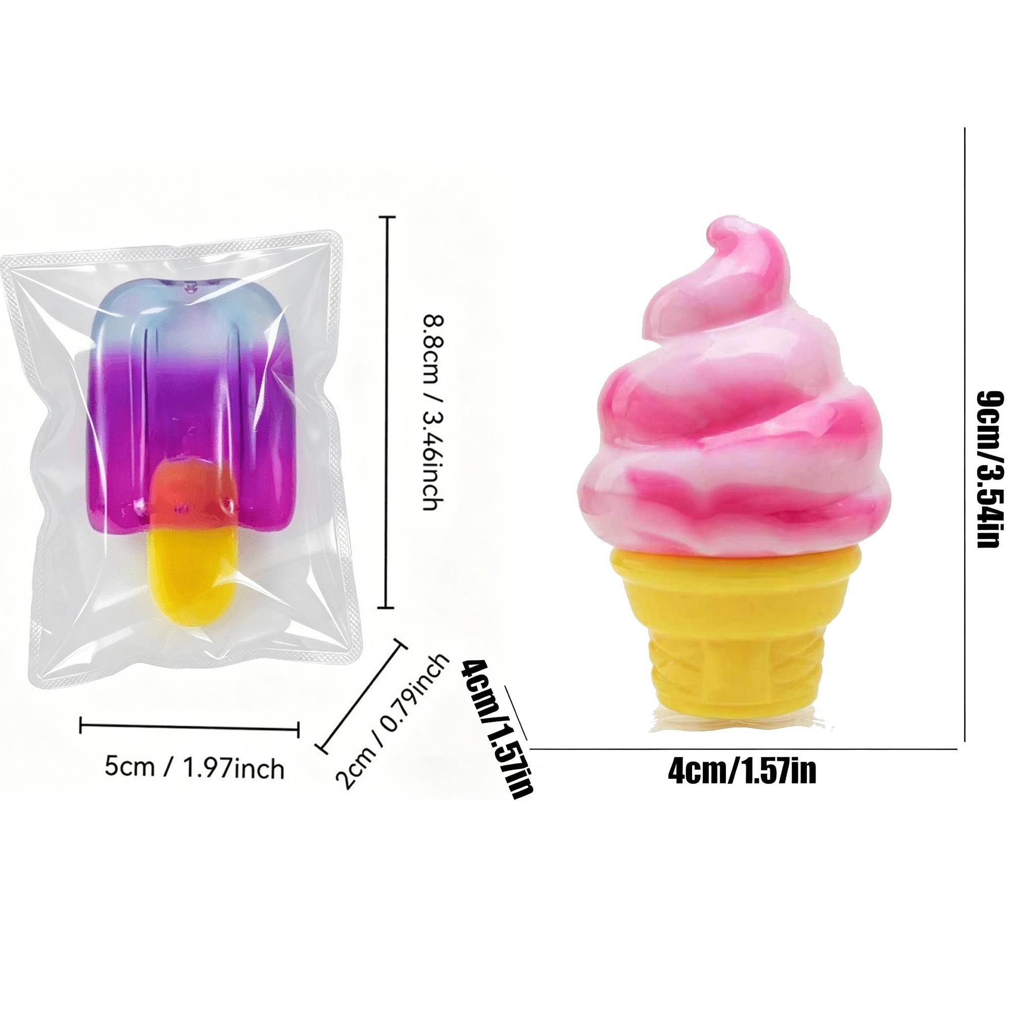 1/2/3pcs！Cone-Shaped Squeeze Toys, Ice Cream Shaped Stress Relievers, Boys And Girls Dress-Up Toys Food, Snack Theme Birthday Party Gift, Unique Present, Soft Toy Slow Rebound Squishy Sensory Toy