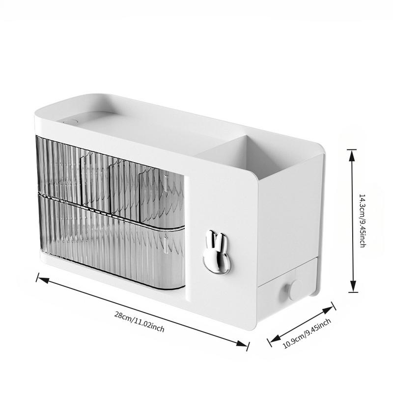 Rotating Wall-Mounted Multi-Functional Desktop Storage Box, Organize Phone Charger Cables, Bathroom Small Items, Home Office Use