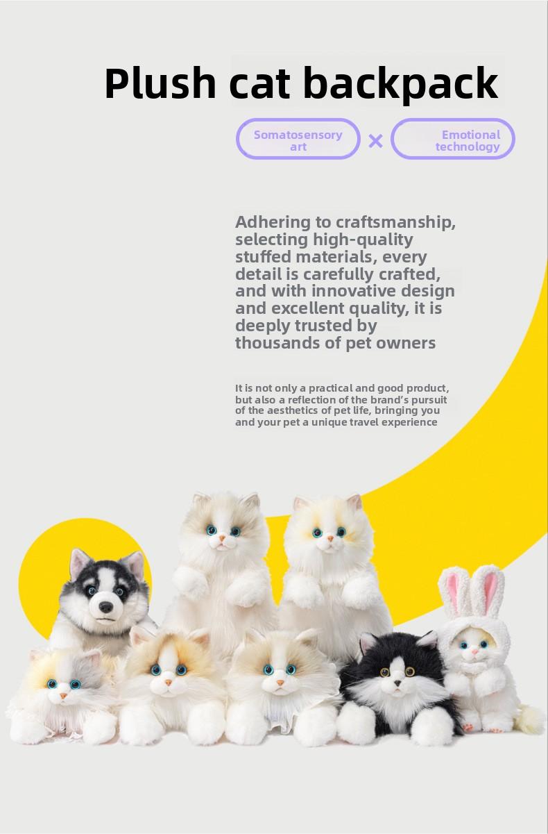 Cute Small Plush Cat Backpack Simulation Bag Doll Plush Toy Birthday Gift