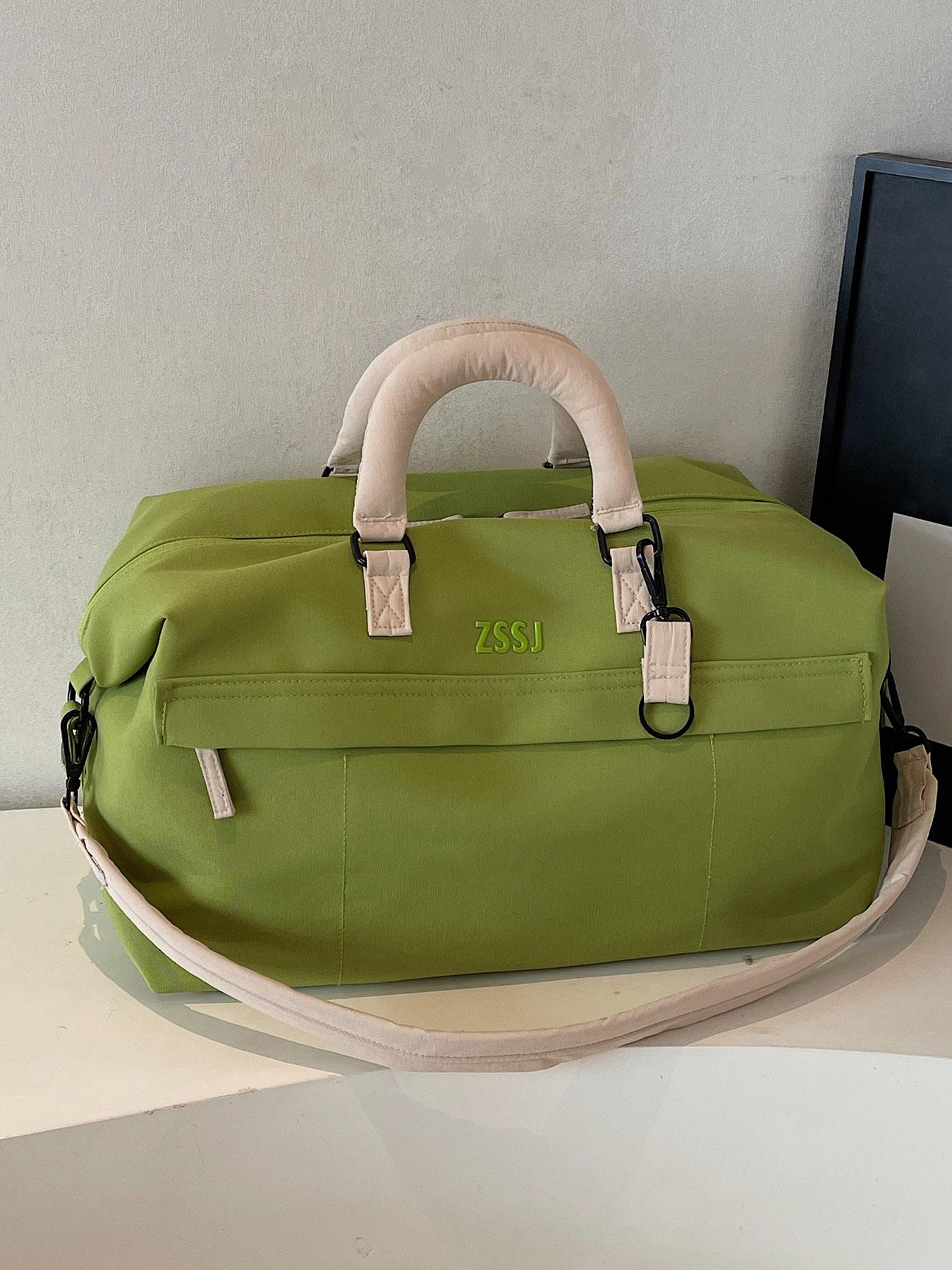 Cylindrical tote bag, Casual crossbody bag, a large capacity storage bag suitable for short trips, can be worn as a fitness bag cross body, durable and lightweight sports training and travel bag with multiple compartments for easy organization