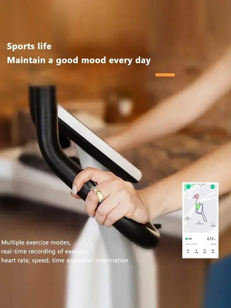 Smart Ring for Men and Women, Health and Sleep Monitoring, 5atm Waterproof, Multi-Sport Modes, Heart Rate and Blood Oxygen, Gift Idea, Fitness Tracker Ring, Smart Wearable Devices