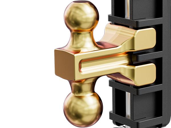 LOCAME Adjustable Trailer Hitch, Fits 2.5-Inch Receiver, 8-Inch Drop/Rise Drop Hitch, 28,000 LBS GTW-Tow Hitch for Heavy Duty Truck, Solid Ball Mount, LC0079