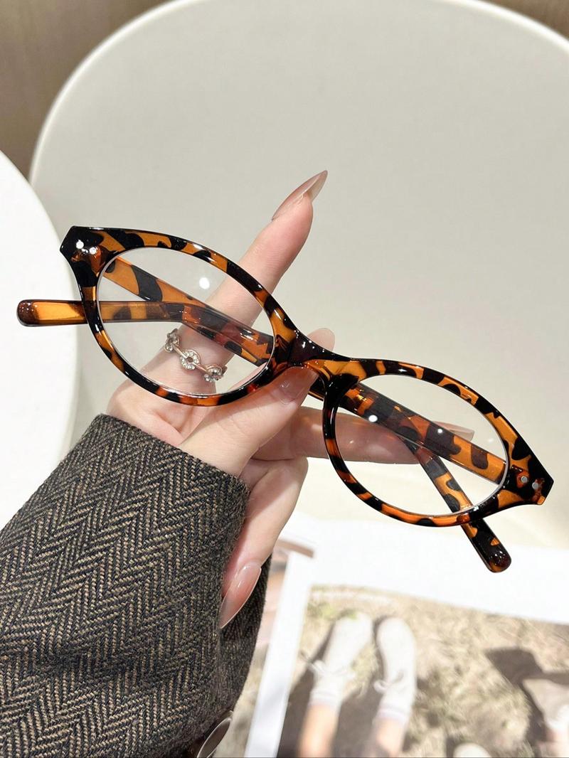 Vintage Oval Frame Women's Flat Mirror, Perfect for Back-To-School, College Style, Daily Use, Retro Look, Stylish Accessory