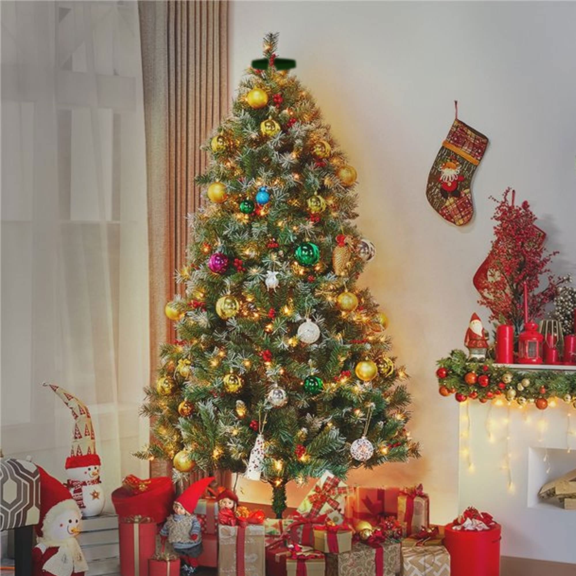 280-400 LED Christmas Tree Lights, 8 Modes, 6.56ft String Light Set, Indoor Outdoor Decoration, Remote Control, Memory & Timer Function