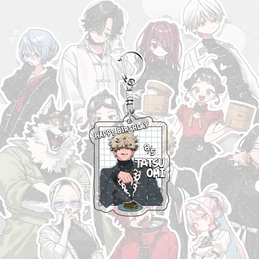 Anime Gokurakugai 6 cm acrylic backpack keychain character Aruma Tao Saotome Nei Takarai Tatsuomi Ban decoration cute gift