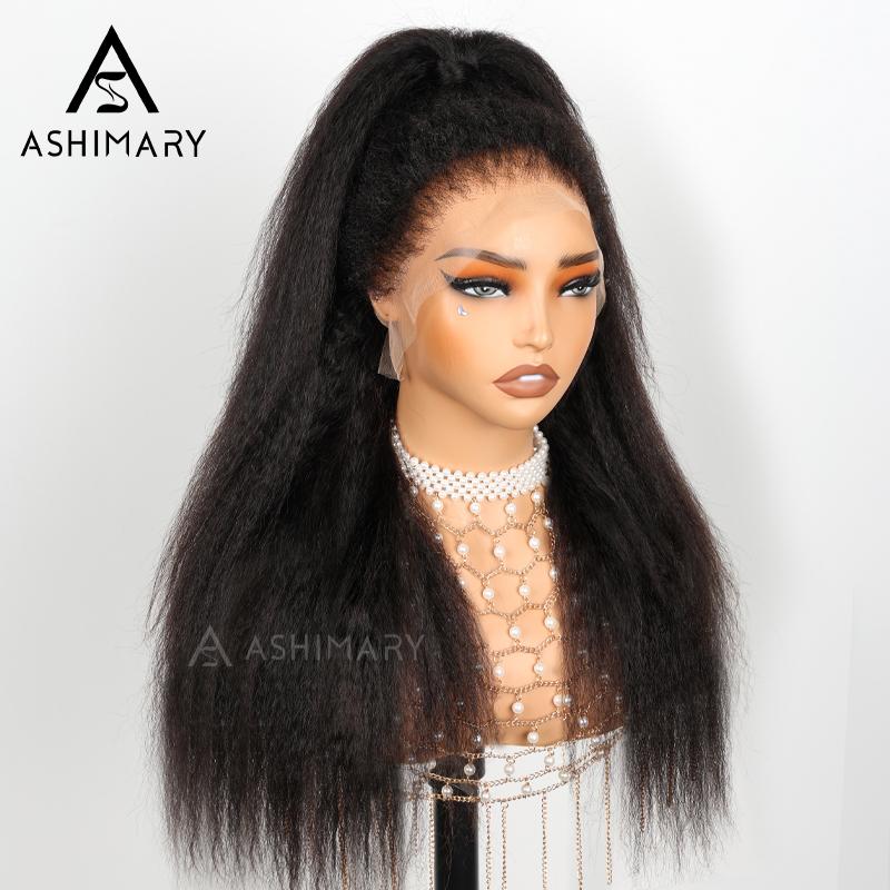 Glueless Newborn Hairline Invisi Strap 360 Skin Lace Frontal Kinky Straight Wig Pre-Everything Natural Look Human Hair Wig SpringStatements
