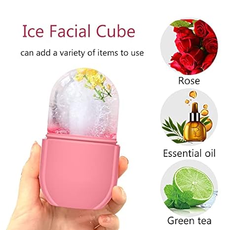 Portable Face Slimming and massage tool to close the skin -  Comfort Moisturizing Moisturizer Calming Day Pack Lightweight Face Lift Facial Gift Ice Facial Skincare Pink，Christmas gifts, New Year gifts, Black Friday