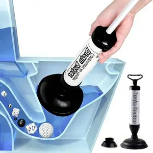Toilet Plunger, Drain Clog Remover, High-Pressure Air Drain Blaster w/ 2 Suction Cups Powerful Drain Sink Plunger Plumbing Tools