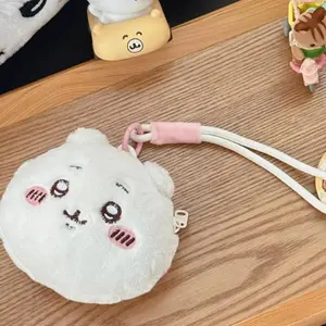 Anime Chiikawa Hachiware Plush Coin Purse Keyring Kawaii Usagi Cartoon Portable Earphone Lipstick Storage Bag Girl Birthday Gift