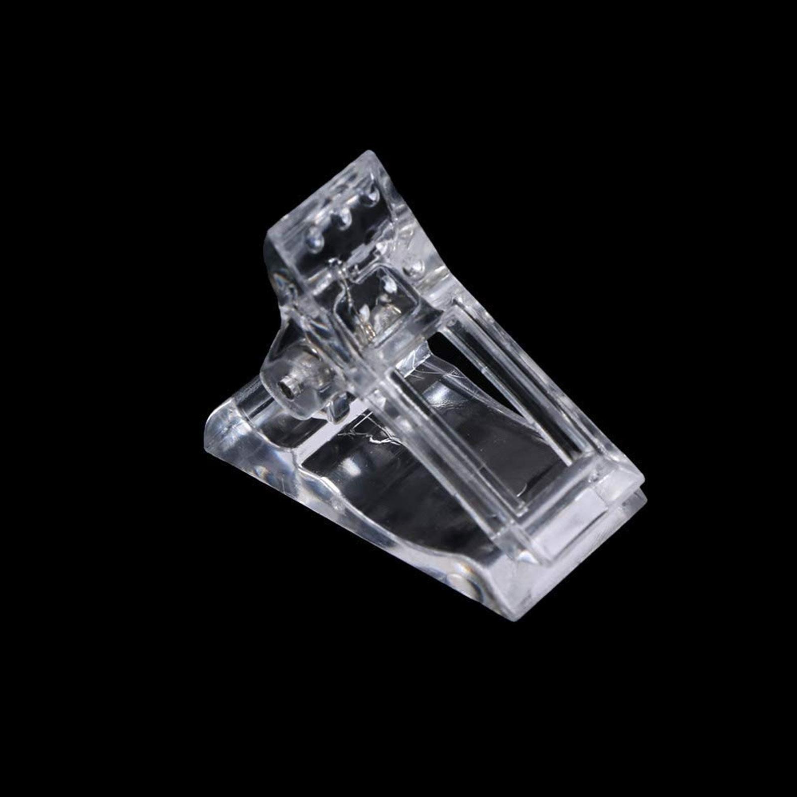 10pcs Acrylic Nail Clip Transparent Gel Quick Building Nail Tips Clips Fingernail Extension UV Clamps Manicuring Art Builder Tools Set