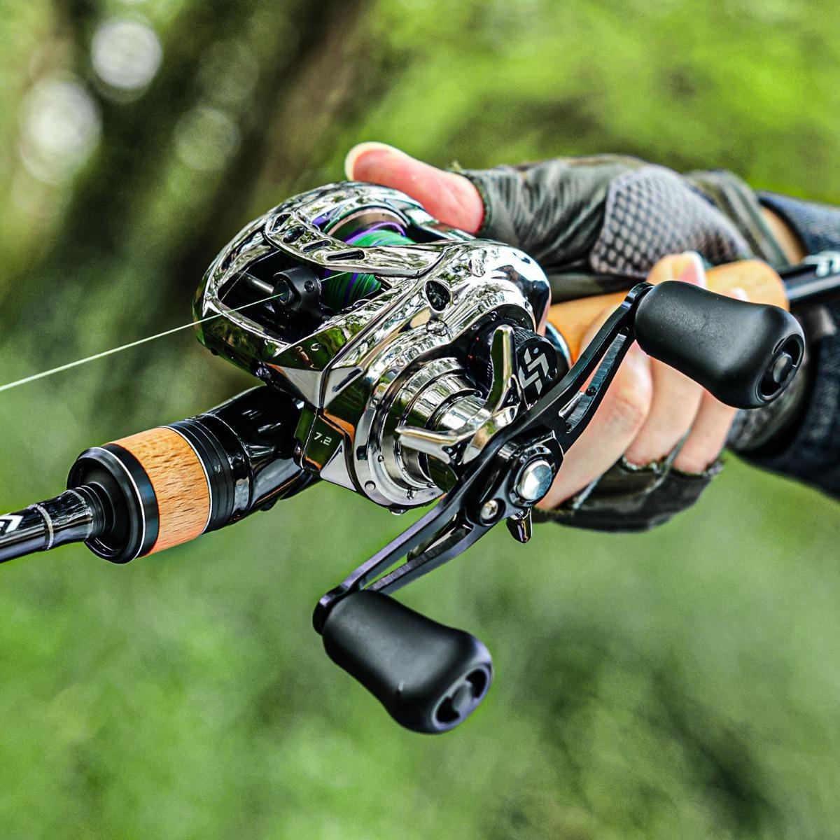 Baitcasting Fishing Reel Ultralight 4+1BB/6+1BB  7.2:1/7.1:1 Gear Ratio DC Baitcaster Reel Smooth and Sensitive, Fishing Reel for Freshwater Saltwater Fishing