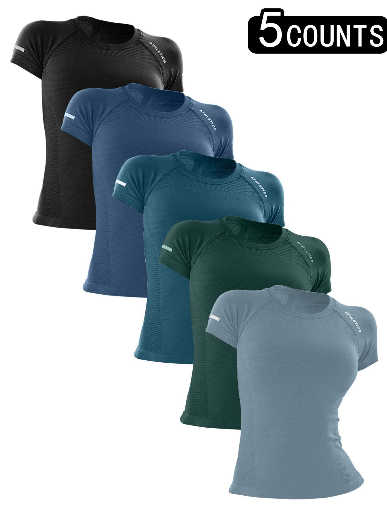 Sporty Women's Letter Print Raglan Sleeve Sports Tee, Breathable Round Neck Short Sleeve T-shirt for Yoga Gym Workout Running, Ladies Sportswear for All Seasons