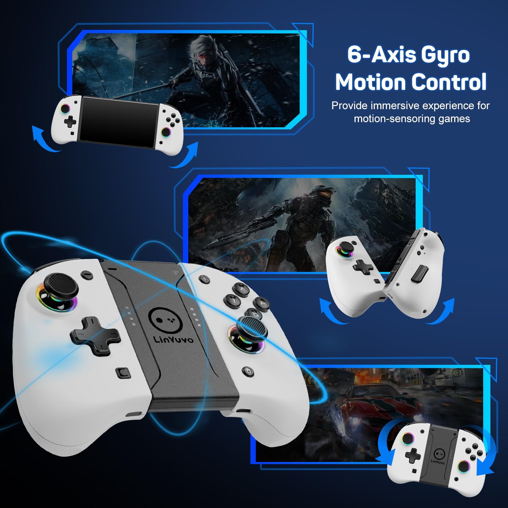 Gamepad Control For Nintendo Switch & OLED & Lite Wireless Bluetooth Controller Game Pad Command Mando Accessories Gaming Hall effect joystick RGB light macro six axis motion Kit