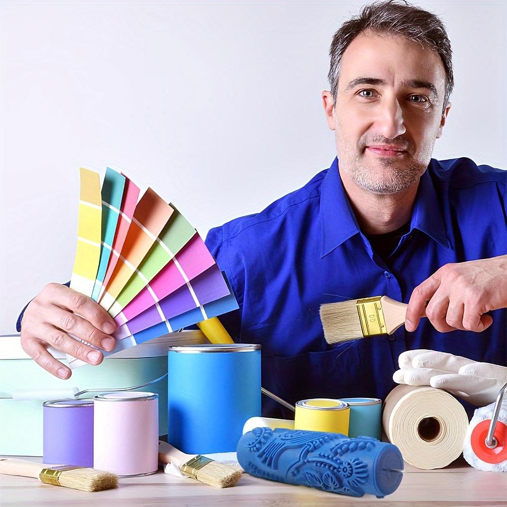 A 175mm patterned textured rubber drum for walls, furniture and ceilings in navy blue, perfect for Thanksgiving and New Year gifts, ideal for polishing and sanding