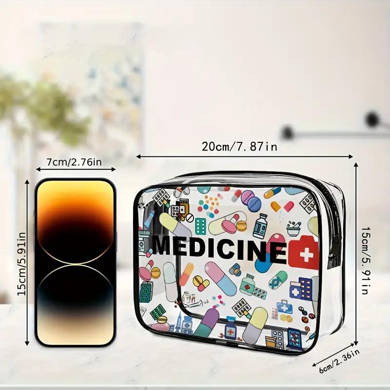 Transparent Zipper Handbag, Lightweight Travel Storage Bag, Transparent Toiletry Bag, Unisex Tech Charger Organizer, Airport Gym Daily Use, Travel Cosmetic Bags