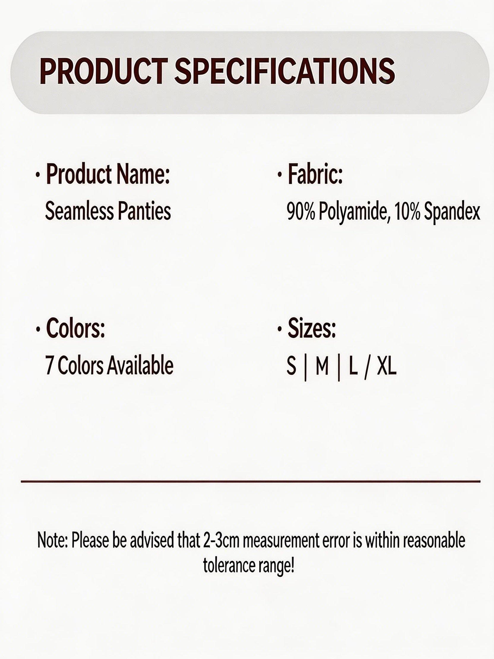 7-Pack Women's Solid Color Seamless Silk Panties, Ruffle Hem Invisible Soft Intimates, Sexy Comfort Underwear