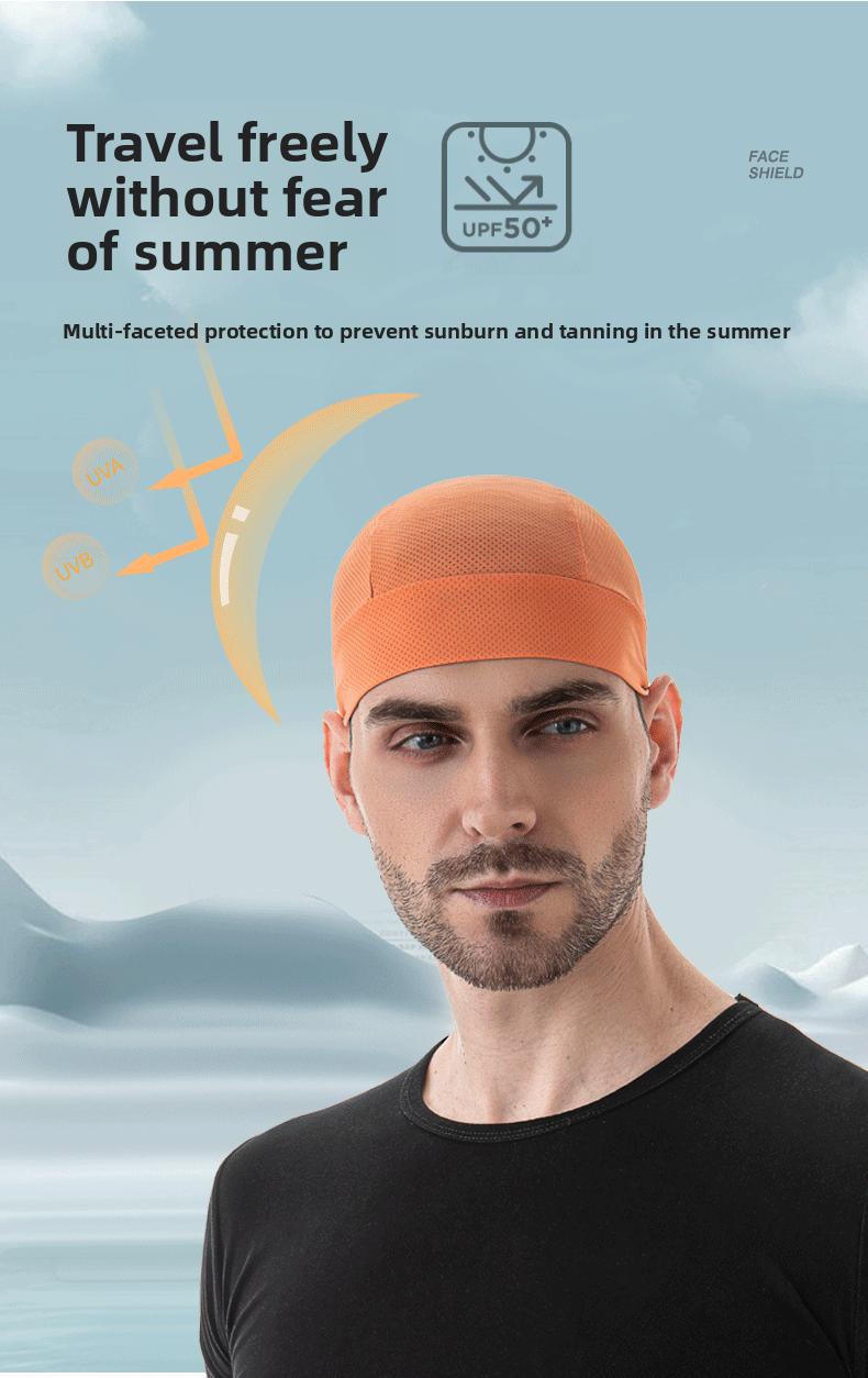 Cycling quick-drying cap windproof sunscreen cap ice silk breathable hood cap bicycle helmet liner