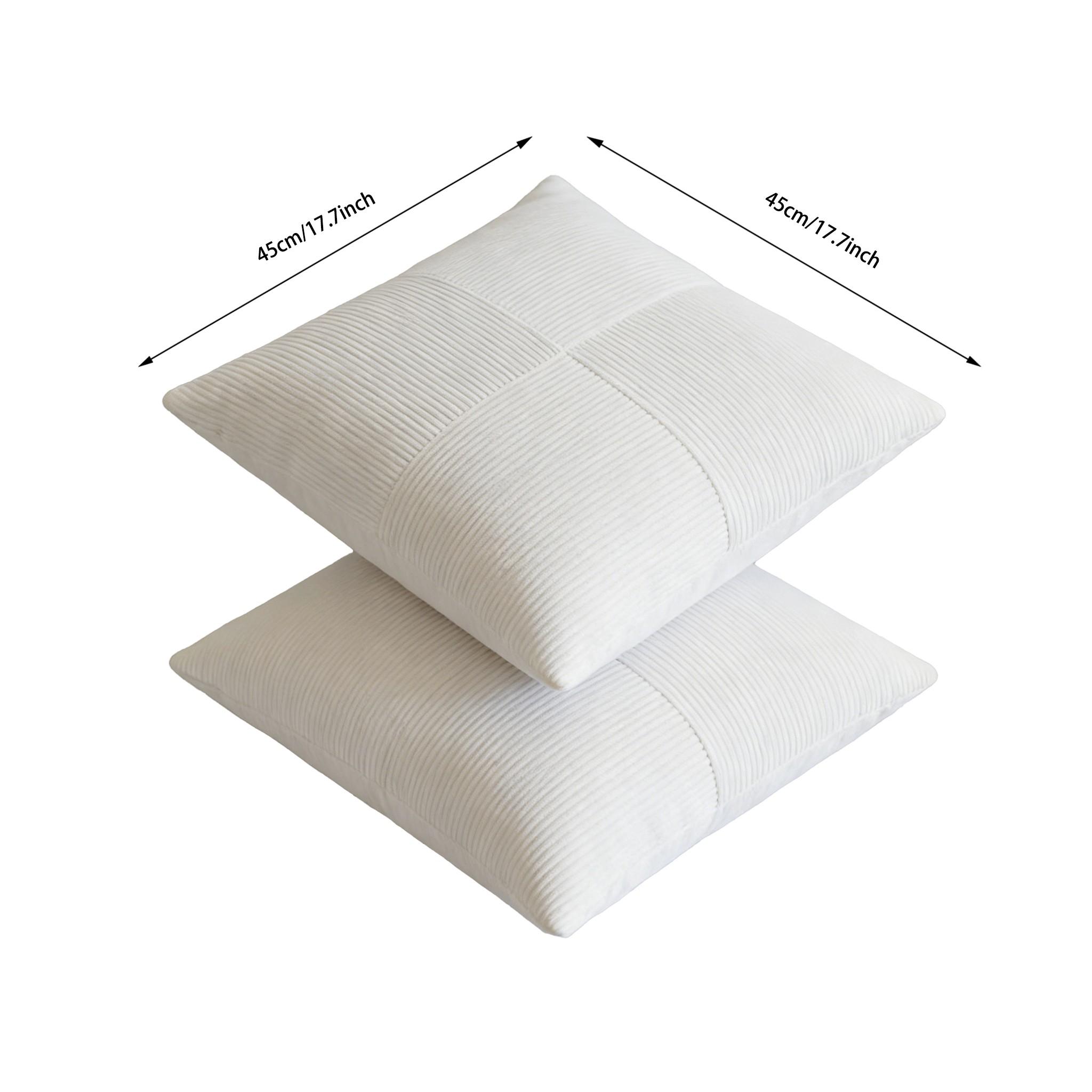 Style Corduroy Patchwork Pillow Cover Set, Living Room Sofa Cushion Covers, Simple Soft Decorative Pillows (no Insert)