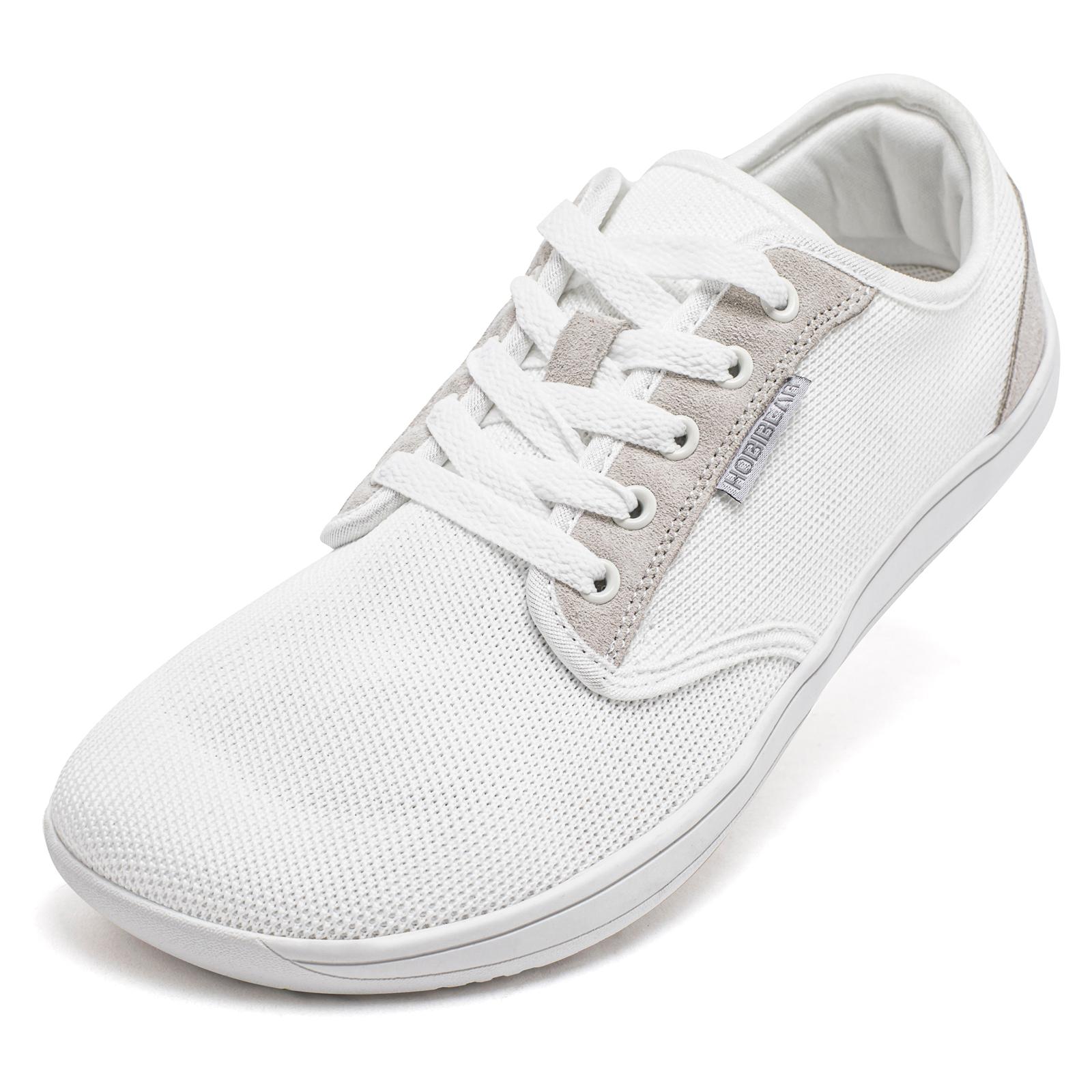 HOBIBEAR Men's Sporty  outdoor run Sneakers low top casual trainers Walking Shoes Closed Athletic Training Sports Shoes Runner Footwear White Running
