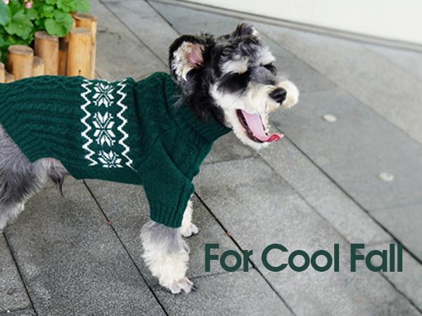 Kuoser Dog Sweater, Dog Sweaters for Medium Dogs, Doggie Sweater Boy Girl Christmas Clothes, Winter Coat Apparel Cable Knitwear, Pet Sweatshirt Outfit for Frech Bulldog, Boston Terrier