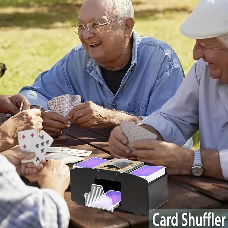 Automatic Card Shuffler Machine, Abs Material, Battery Powered, Compact Design with Clear Display, Ideal for Poker Games