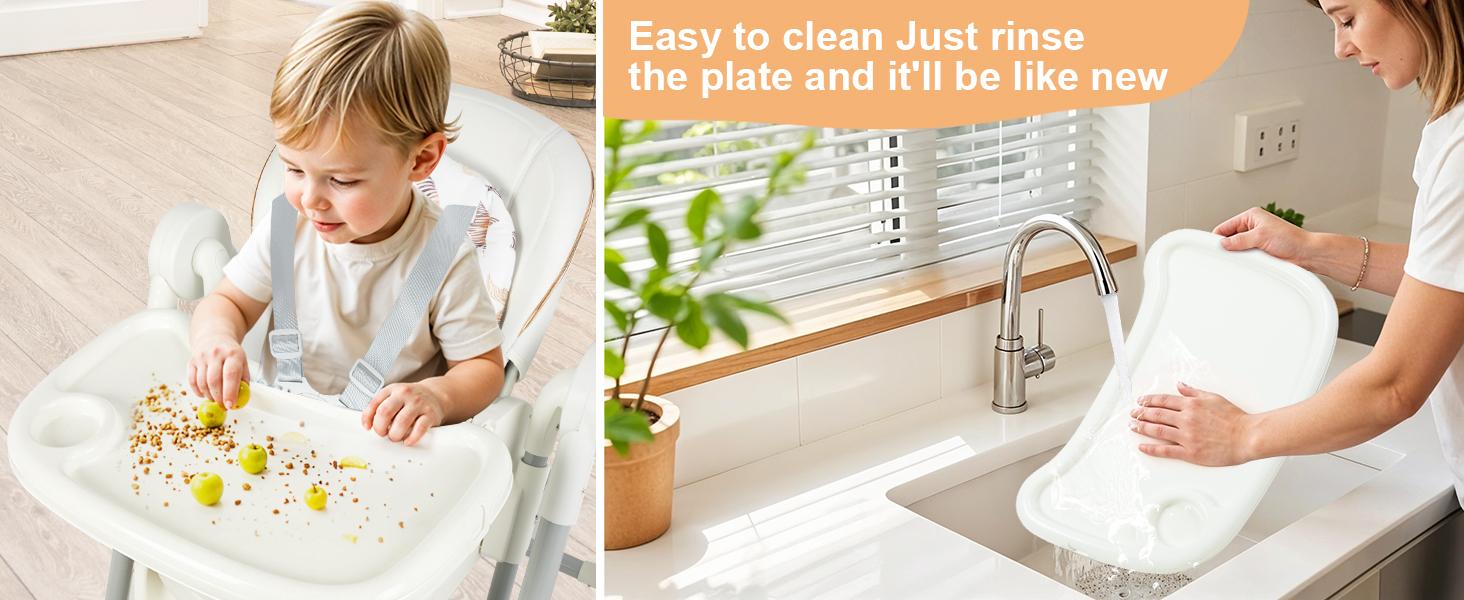 Baby High Chair,High Chairs for Babies and Toddlers,Adjustable 2-in-1 Baby High Chair and Swing Chair ,Portable Highchair for 0-6 Years/ Locking Wheels/Double Trays/Detachable PU Cushion Baby High Chair,High Chairs for Babies and Toddlers,Adjustable 2-in-1 Baby High Chair and Swing Chair ,Portable Highchair for 0-6 Years/ Locking Wheels/Double Trays/Detachable PU Cushion