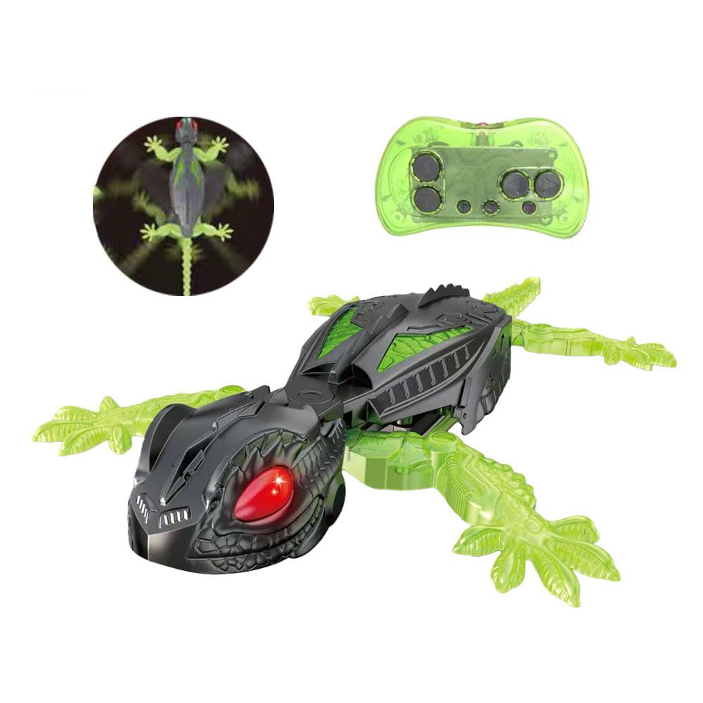 Wall Climbing Lizard Chameleon Car with LED Lights, Interactive Pet Toy for Cats & Kids, Rechargeable Battery Included, Fun Home Entertainment Game