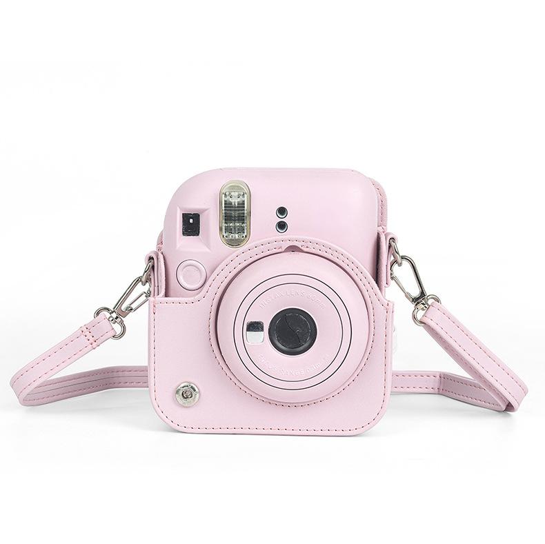For Instax Mini 12 Camera Case PU Leather Soft Protective Case Trave Bag for Fujifilm Film Camera Bag with Shoulder Strap