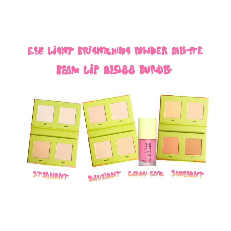 Eye Light Brightening Powder Palette & Beam Lip Gloss Bundle - Made By Mitchell Eyeshadow Palette