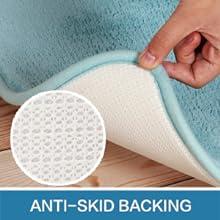 H.VERSAILTEX Kitchen Mat 2 PCS Kitchen Rugs Non Slip Memory Foam Flannel Velvety Kitchen Runner Rug Water Absorbent Soft Kitchen Rug Set for Floor Rug Standing Rugs