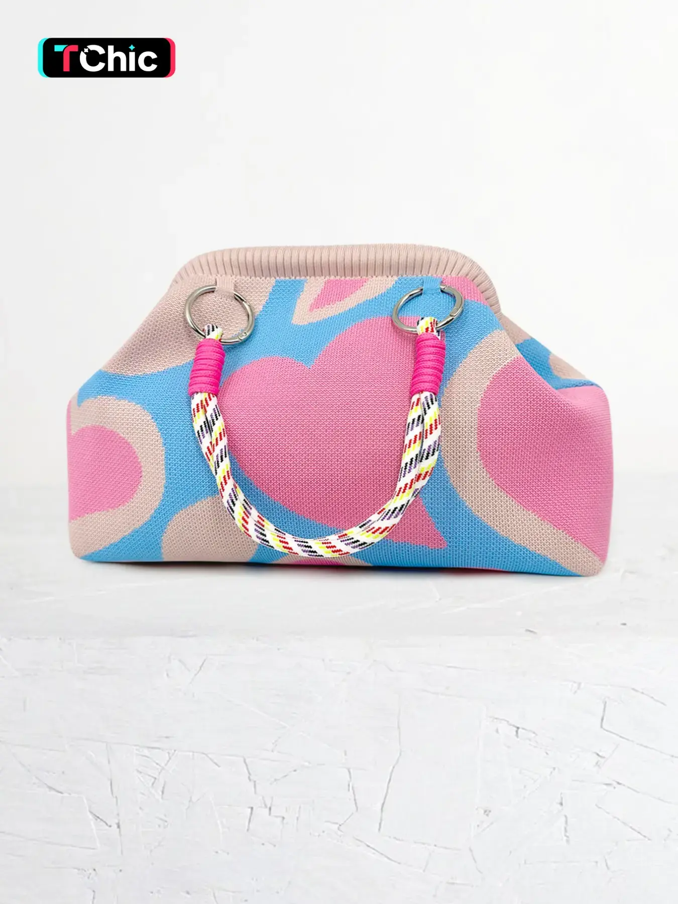 New Fashion Geometric Handbag, Purse, Fashion Purses, Going Out Purse, Heart Pattern Clutch, Trendy Clutch Bag, Makeup Bag, Evening Bag, Party Bag, Valentine's Day Gift, Elegant Stylish Purse