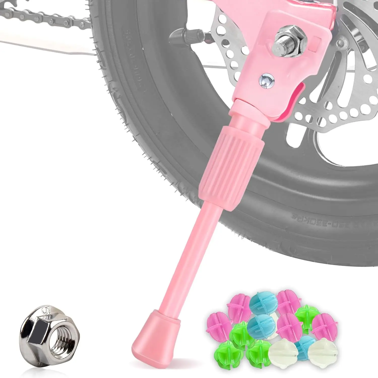Kickstand for  ,   Kickstand for 12/14/16/18/20 Inch Wheel 's  Single-Side Kick Stand Rear Mount Bikes Support Racks for Girls and Boys , Non-adjustable