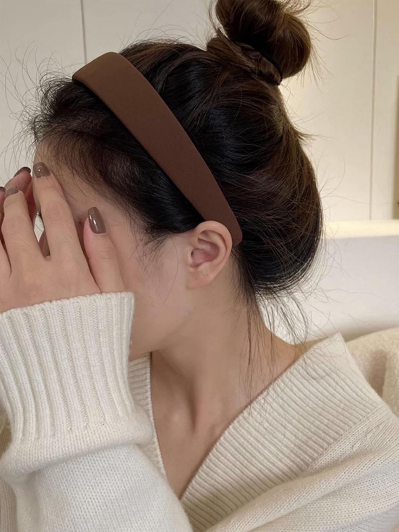 1/4pcs Women's Retro Elegant Solid Color High Headband Hair Accessories For Daily Wear, Face Washing, Makeup, Clothing Matching, Suitable For All Hair Types, Headbands Women