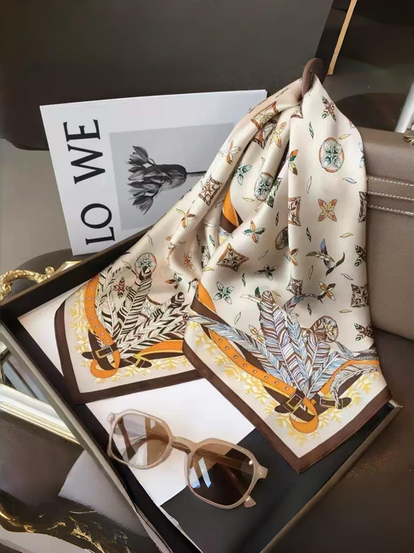 Women's Elegant Striped Patchwork Print Scarf, Trendy Soft Comfortable Shawl, Fashionable Scarf for Women for Daily Wear