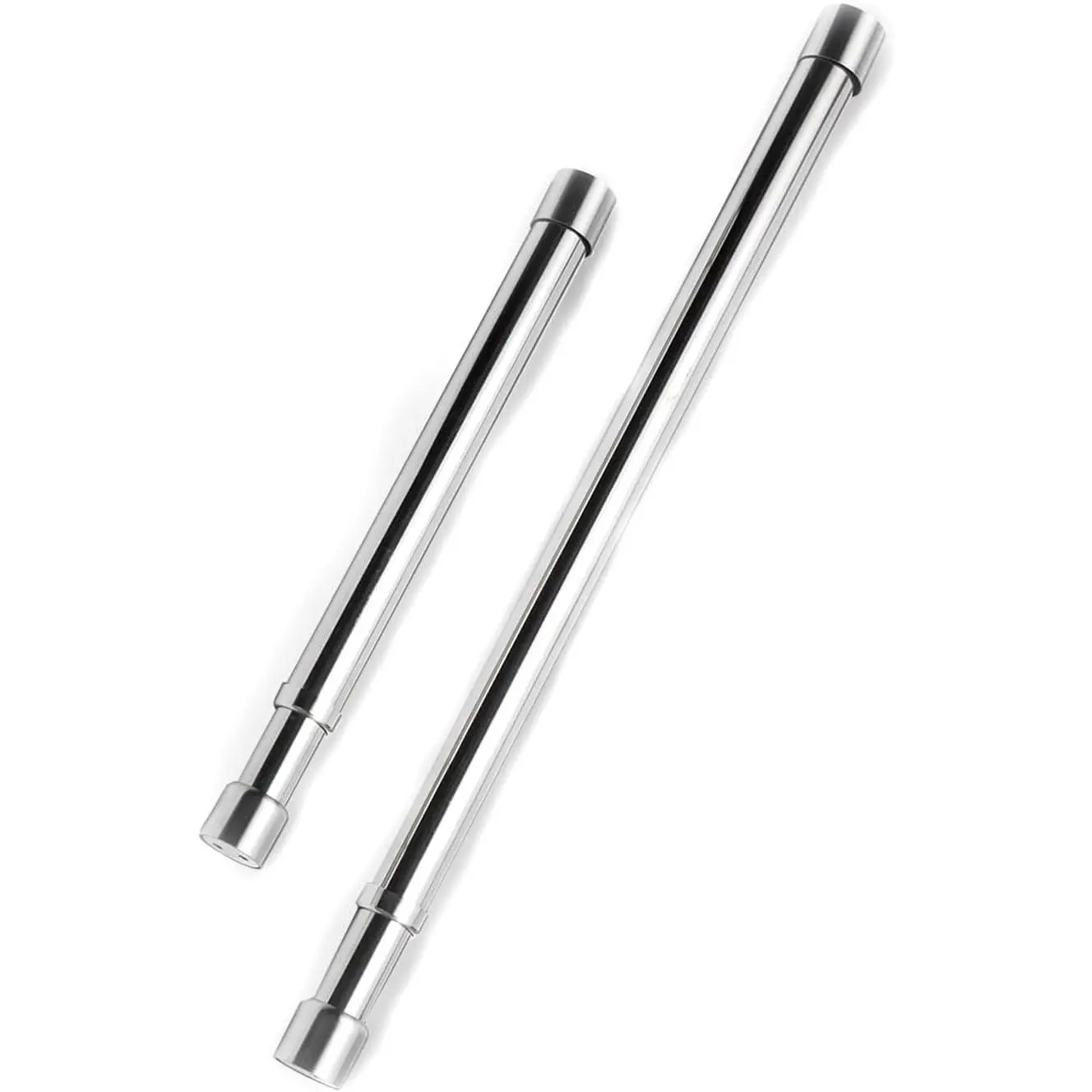 Closet Rod Heavy Duty with End Caps Adjustable Closet Rod 16-26 Inches Stainless Steel  Quantity-1pcs