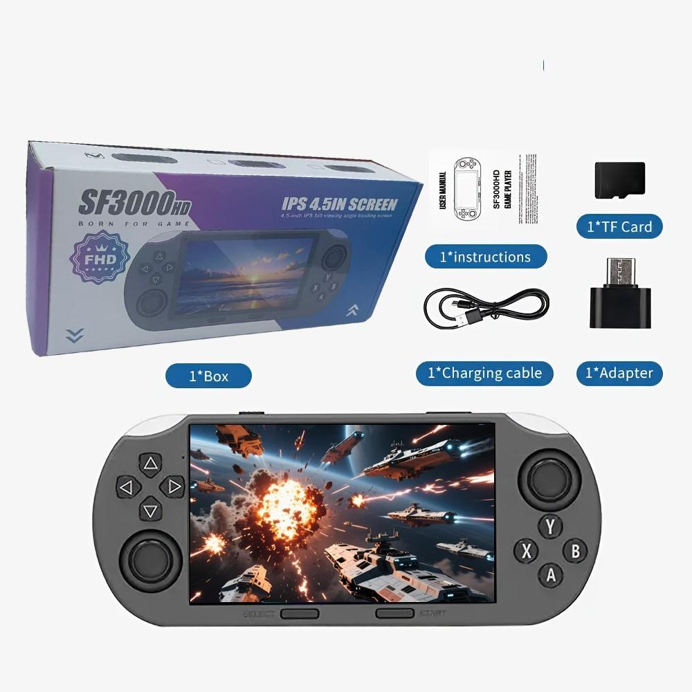 Portable Retro Handheld Game Console, 4.5 Inch IPS Screen, Open Source Mini Gaming Device, Long Battery Life, TV Connection, Mp4 Player & E-Reader