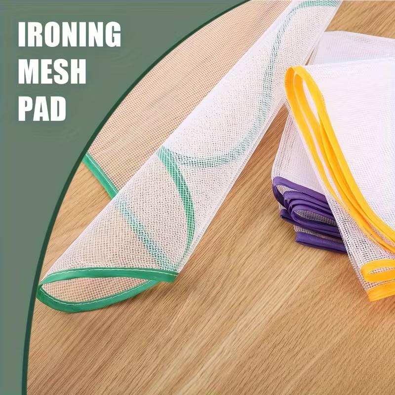 3-Pack Heat-Resistant Ironing Mats, Breathable Mesh Design Prevents Scorch Marks, Ideal for Home Ironing Clothes, Random Colors