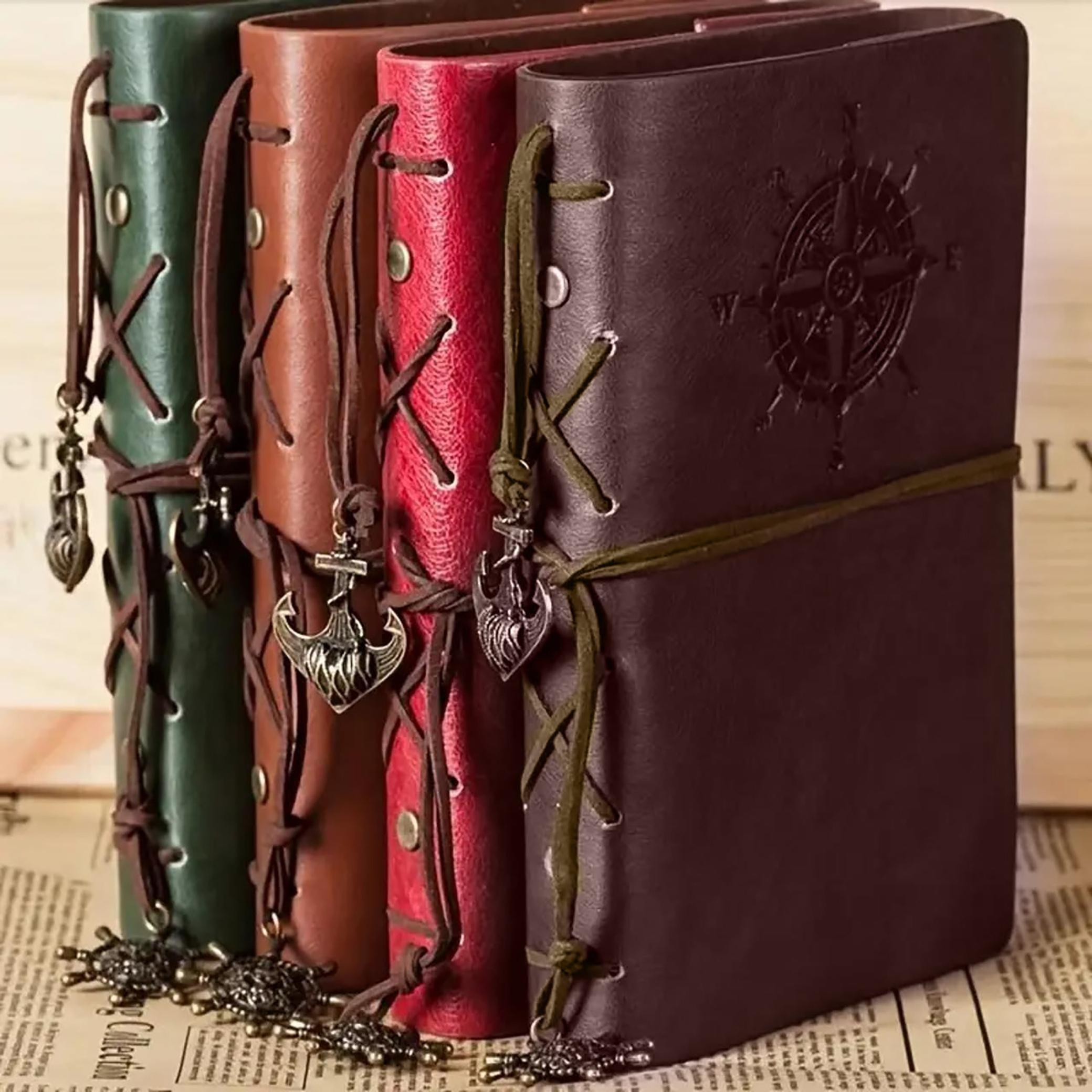 A6 PU Leather Cover Notebook with Pendant, Portable Travel Journal for Students and Office Use, Personalized Loose Leaf School Supplies, Student Essentials