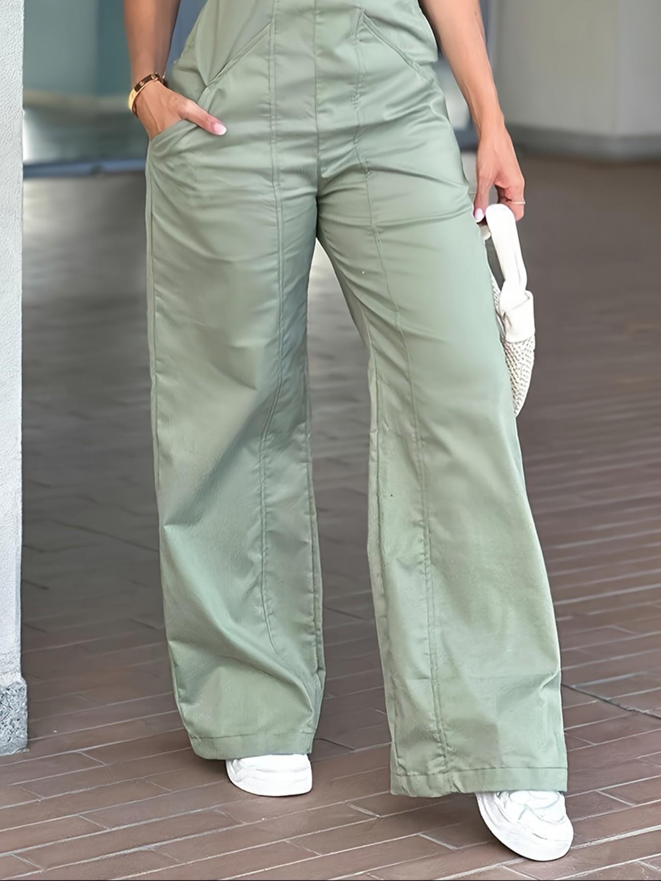 New Spring Autumn Women's Overalls, Vintage & Cool Style, Casual Fitted Pants, Plain Pattern, All Seasons Wear