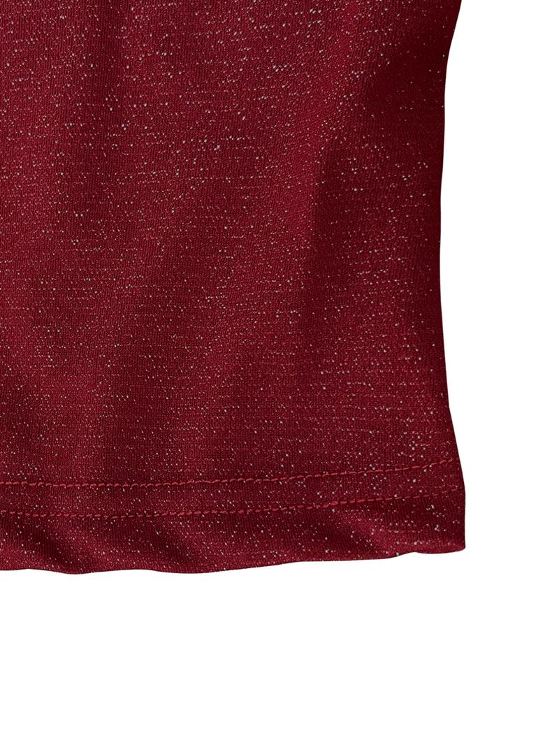 Women's sequined solid color backless camisole top, casual sleeveless top for summer, suitable for everyday women's wear.