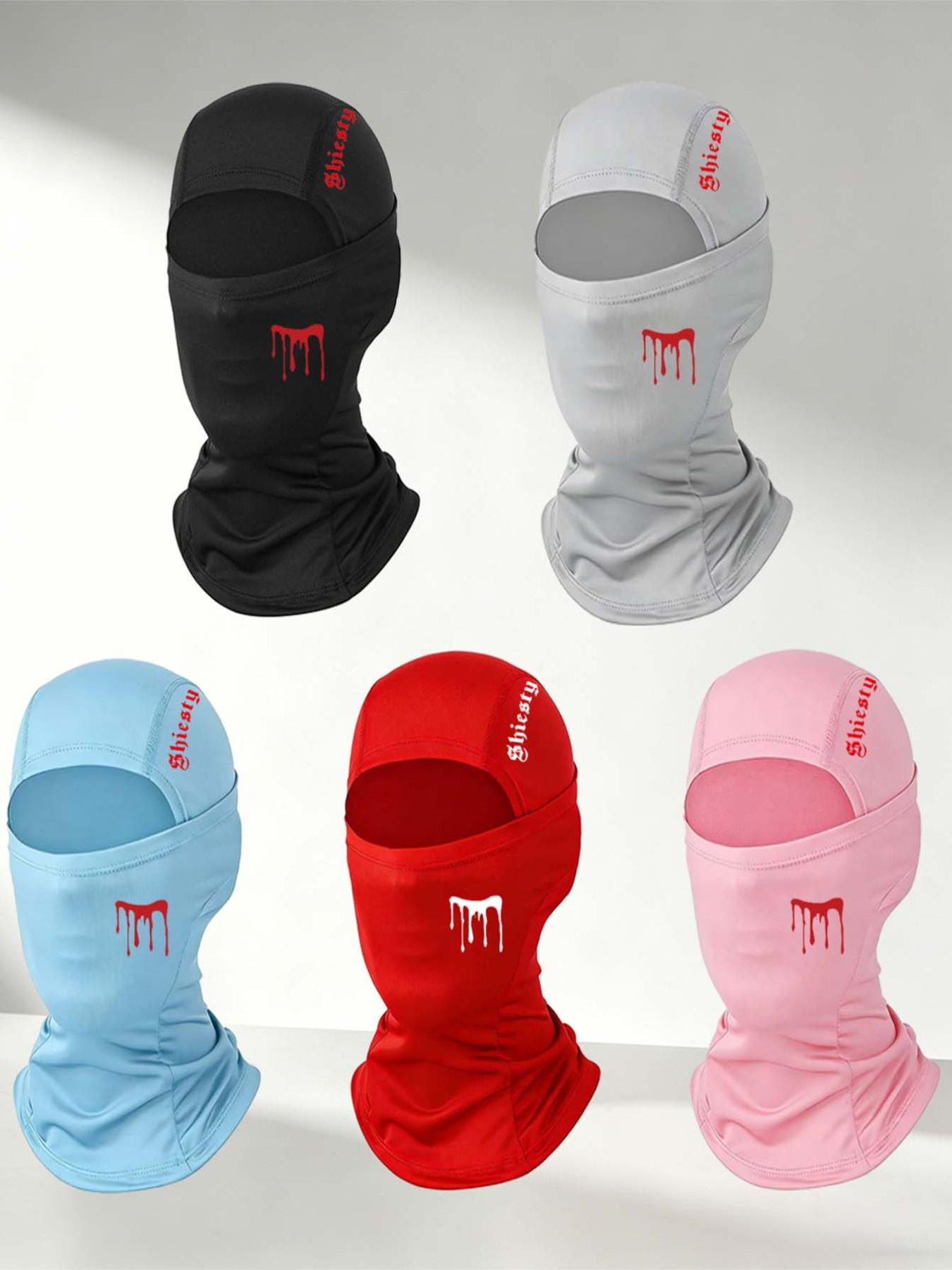 Balaclava Hat with 'shiesty' Print, Breathable Ice Silk Full Face Mask, Ideal for Skiing, Festivals, Motorcycle Riding, Outdoor Sports