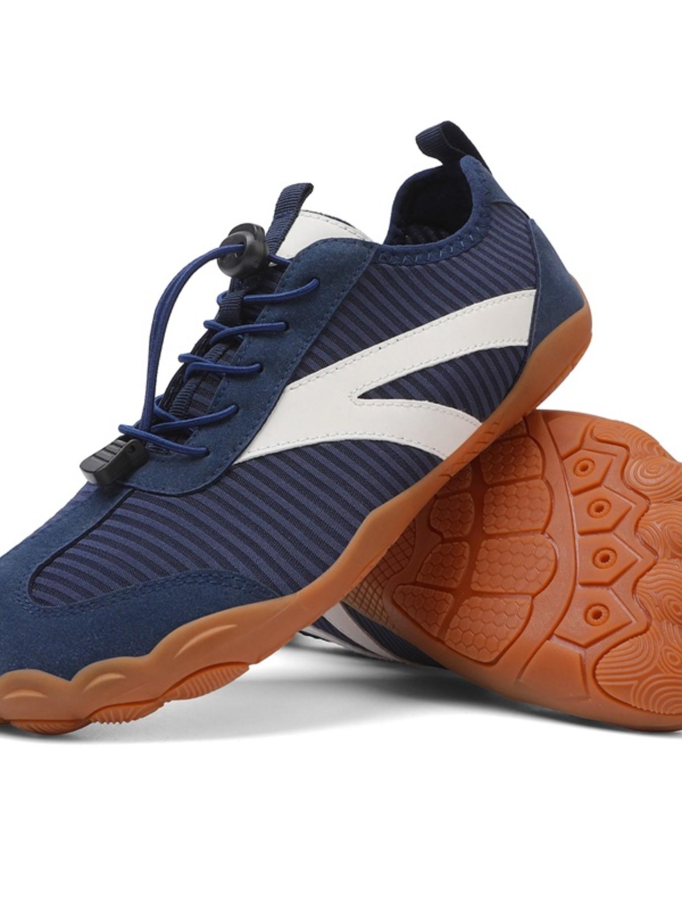 Couple Five-Finger Yoga Shoes, Casual Indoor Fitness Sneakers, Mesh Fabric, Rubber Sole, Wide Fit, Solid Color, China Made