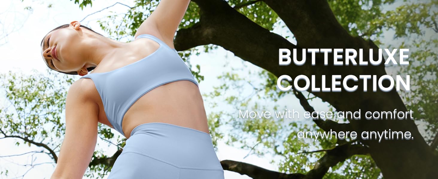 CRZ YOGA Butterluxe Spaghetti Strap Sports Bras for Women - Square Neck Yoga Wireless Bra Padded Cami Crop Top