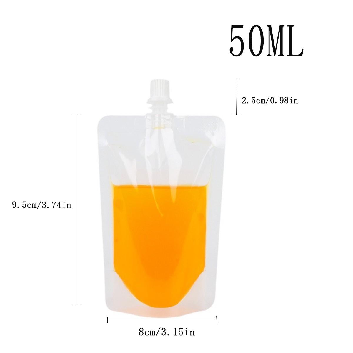 10-Pack Reusable Hidden Plastic Drink Bags, Leak-Proof Storage Pouches, Transparent Plastic Bags, Ideal for Beverages, Yogurt, Travel Use