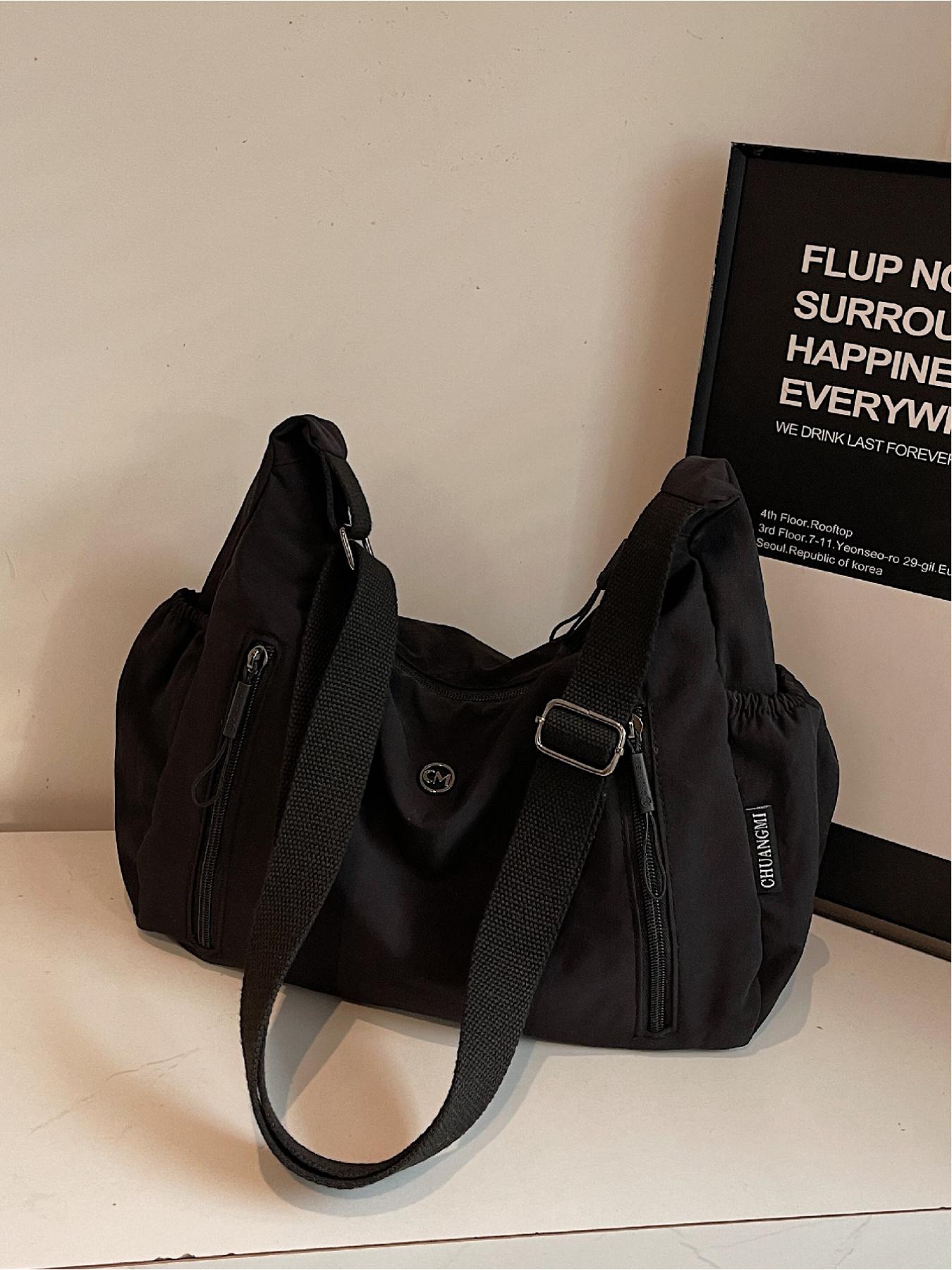 Fashionable and casual versatile crossbody bag, Crossbody Tote Bag, solid color, simple and versatile, single shoulder bag, solid color, multiple pockets, trendy armpit bag suitable for work, shopping, daily commuting