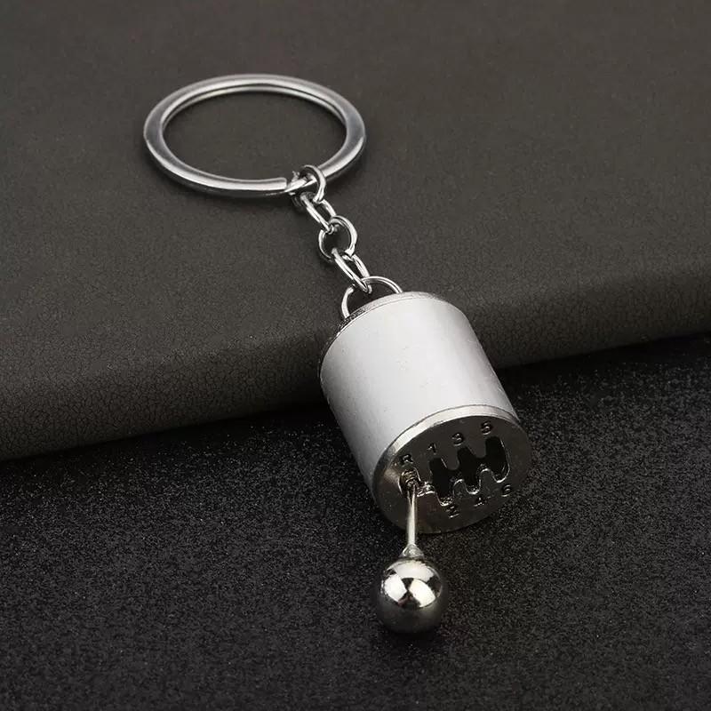 1pc Mini Car Gear Shift Keychain, 6 Speed Manual Transmission Gearbox Key Ring, Novelty Fidget Toy Gift for Car Lovers & Mechanics