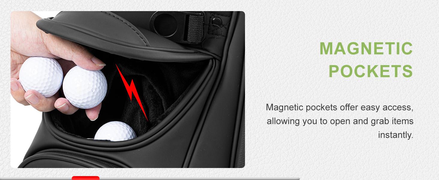 14 Way Golf Stand Bag, Lightweight Golf Bag for Men & Women, Premium Leather Golf Club Bags with Padded Ergonomic Double Strap, Full Length Dividers, Multiple Pockets Waterproof Design 14 Way Golf Stand Bag, Lightweight Golf Bag for Men & Women, Premium Leather Golf Club Bags with Padded Ergonomic Double Strap, Full Length Dividers, Multiple Pockets Waterproof Design