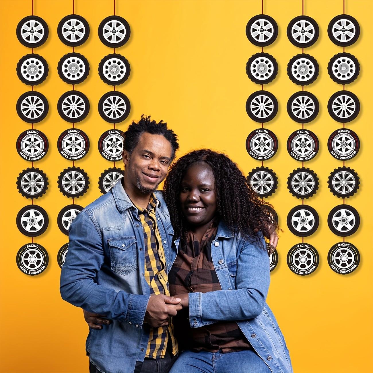 Race Car Party Decorations, Racing Car Party Banner, Wheel Tire Garland, Car Tyre Paper Cutouts, Birthday Party Favors, Classroom Supplies