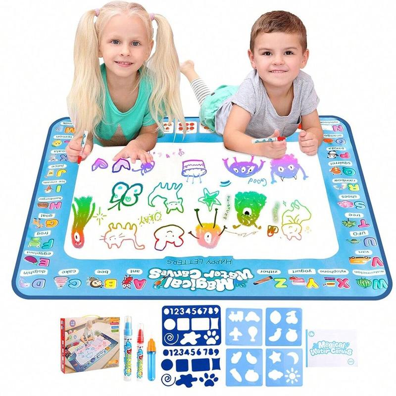 Kids Toys Water Doodle Mat, Letter Painting Coloring Pad for Toddlers, Aqua Magic Drawing Board, Toddler Arts and Crafts, Christmas Birthday Gifts